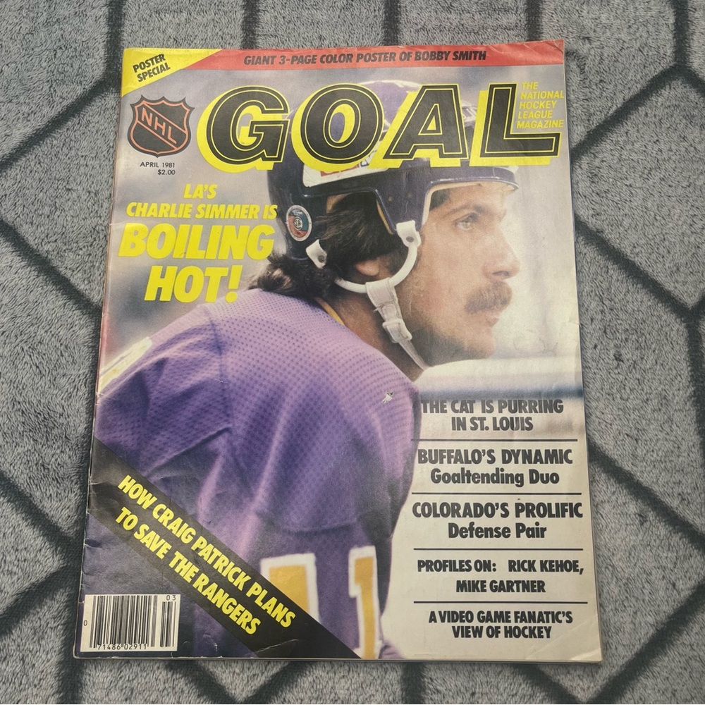 Vintage NHL National Hockey League GOAL Magazine Lot of 4 1980s - Picture 5 of 8